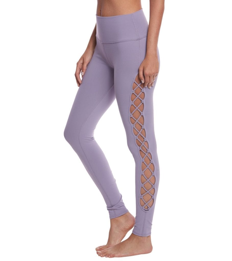 ALO Yoga Interlace Leggings Sexy Yoga Pants - Lilac Twilight - BFB
