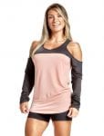 OXYFIT Blusa Section Top 46443 Nude/Black - Long Sleeves