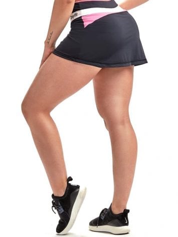 Shorts Skirt Streak 21263 Black Rosa Yogurte- Sexy Workout Shorts-Booty Skort