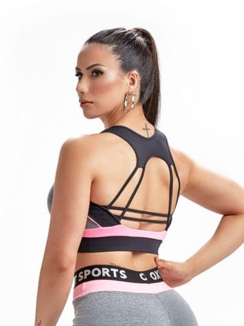 Sports Bra Top Intensity 27245 Gray Heather Yogurte – Sexy Sports Bra