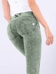 WR.UP® Regular Rise - Skinny Fit Trousers with Acid-Washed Effect WRUP1RF823 - Green