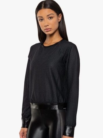 Koral Sofia Pullover Sweater – Black